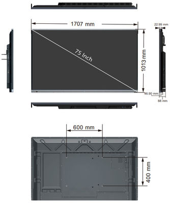 Bordo astuto a 75 pollici UHD di H6C 20 punti del touch screen del pannello della fabbrica interattiva dell'OEM
