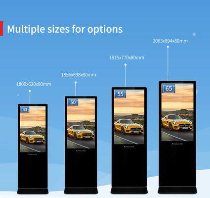Chiosco LCD dell'interno ultra esile di pubblicità del contrassegno di Wifi Digital con vetro temperato