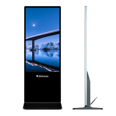 Chiosco a 50 pollici Wifi 3G del touch screen che annuncia vista di pubblicità del contrassegno di Digital del contrassegno di Digital del giocatore dell'esposizione