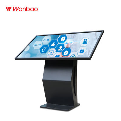 Condizione orizzontale del pavimento del PC del chiosco della macchina di domanda del touch screen di multimedia dell'interno